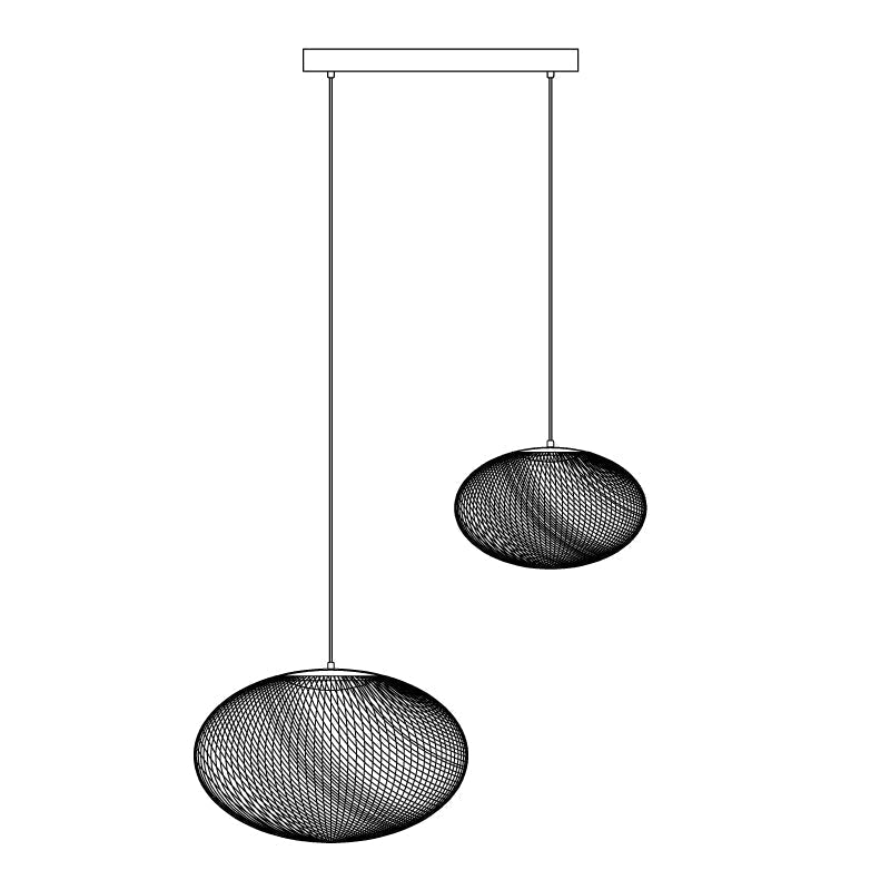 Orelenira Pendant Lamp Metallic Mesh Black