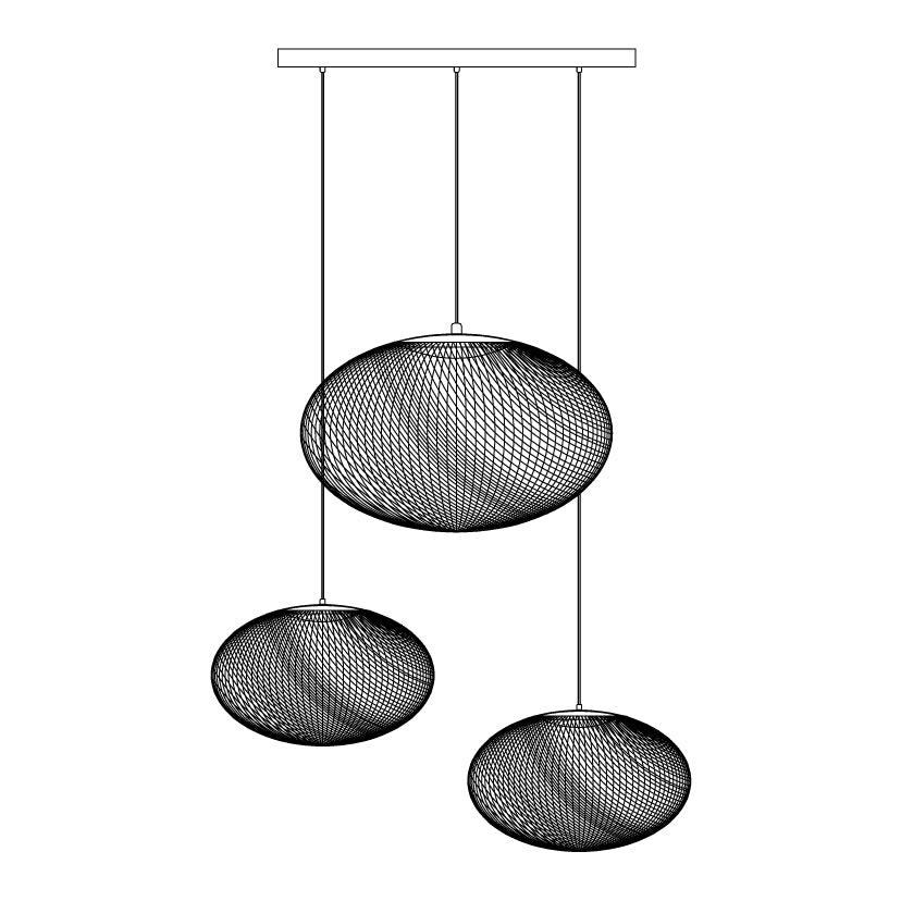 Orelenira Pendant Lamp Metallic Mesh Black