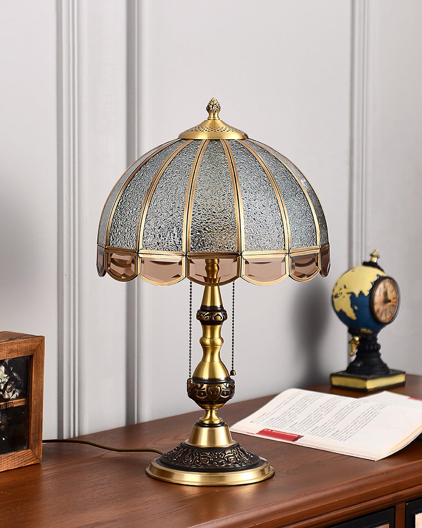 Brillix Brass & Glass Glam Table Lamp