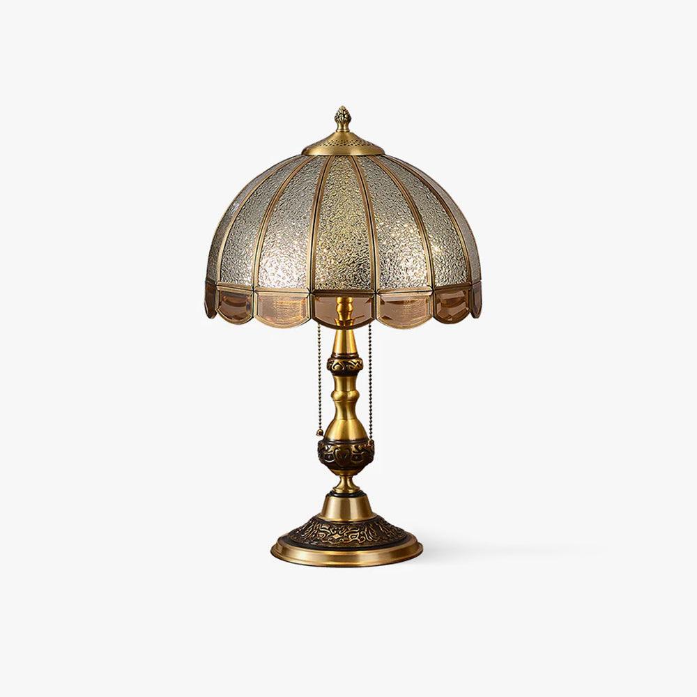Brillix Brass & Glass Glam Table Lamp - Neutral Decor
