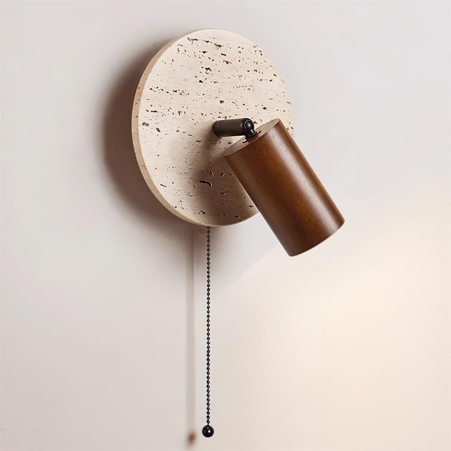 Romino Disc Swing Travertine Wall Light