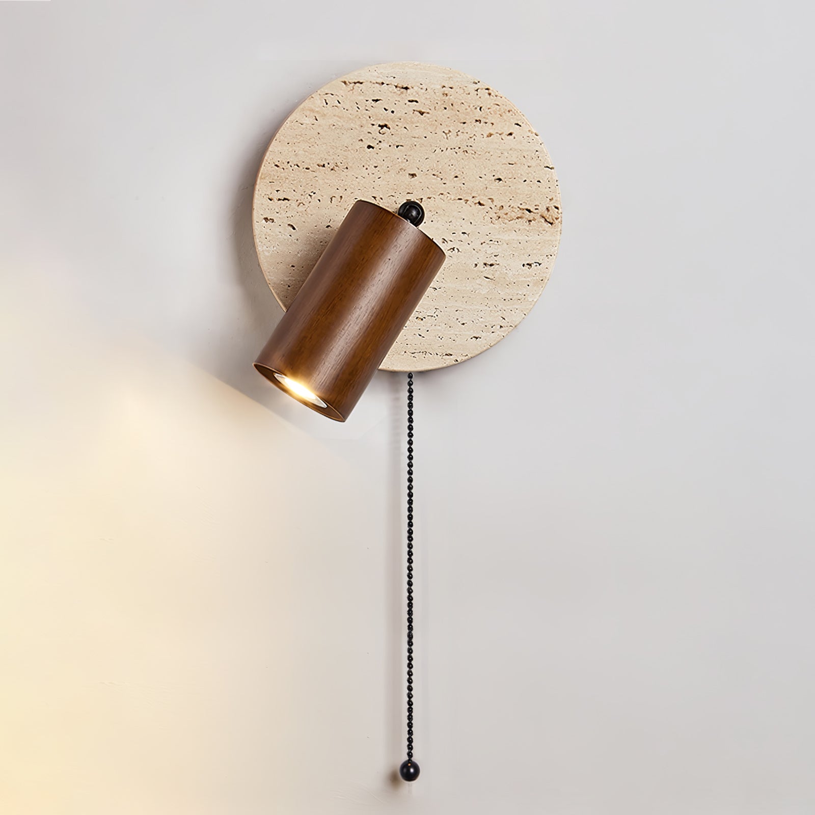Romino Disc Swing Travertine Wall Light