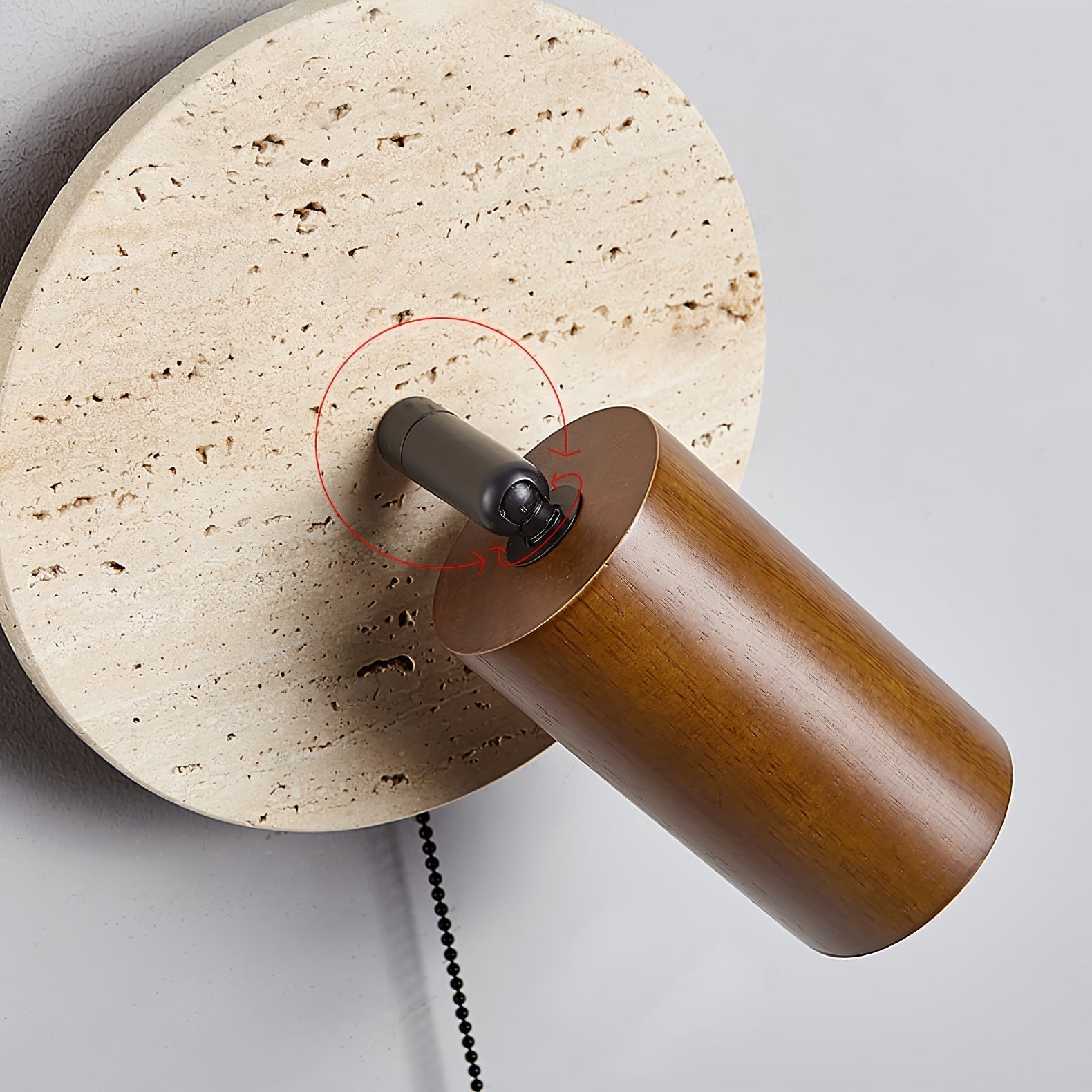 Romino Disc Swing Travertine Wall Light