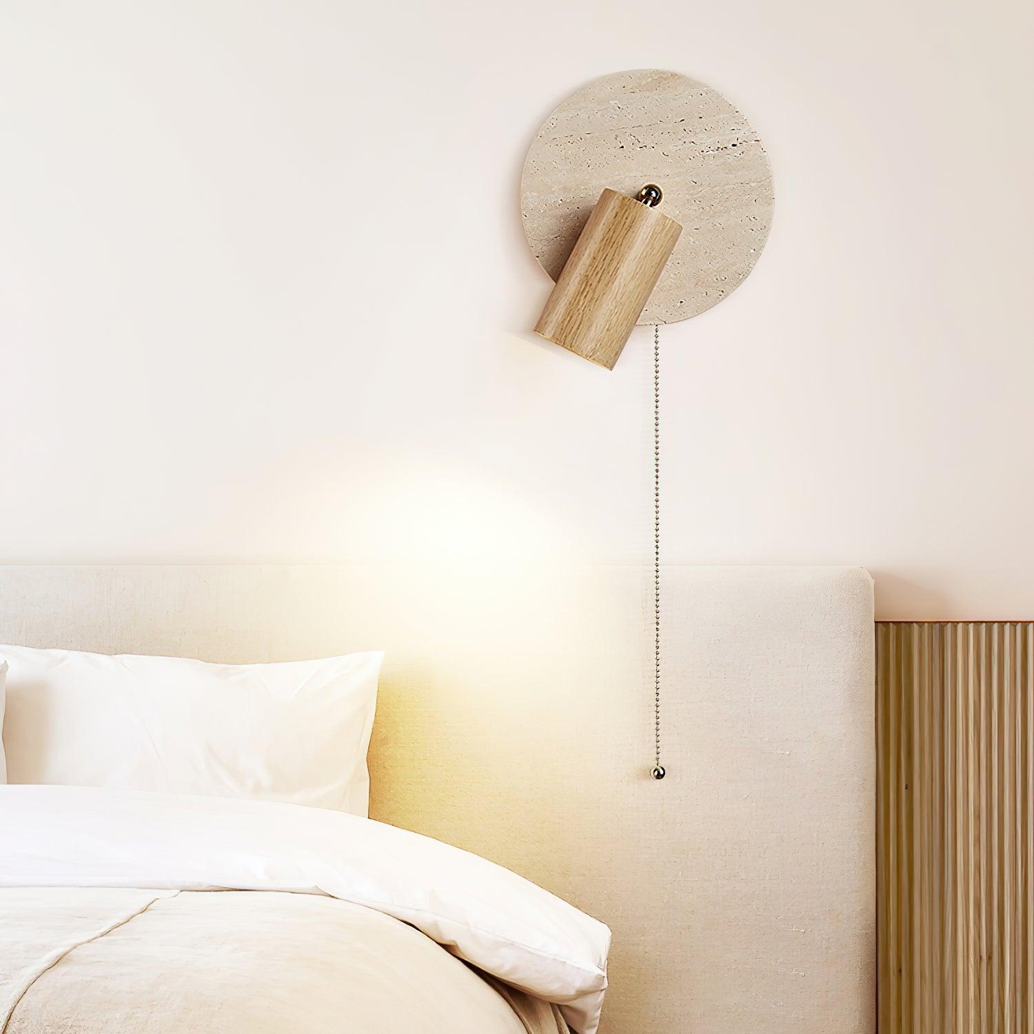 Romino Disc Swing Travertine Wall Light