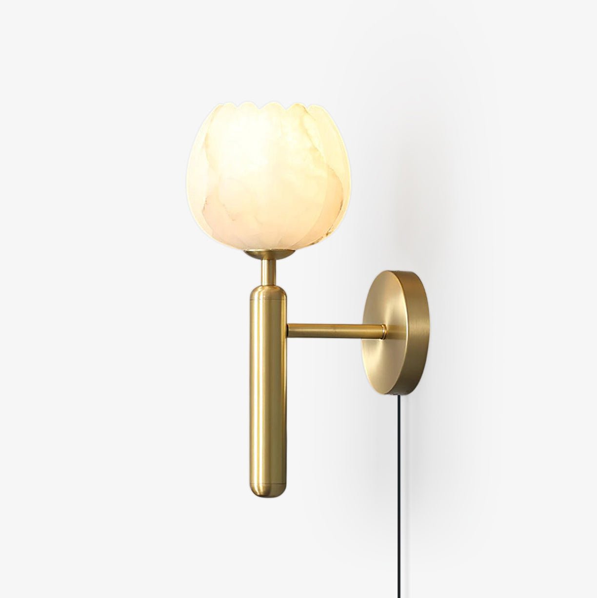 Ysoline Alabaster Plug-in Wall Lamp