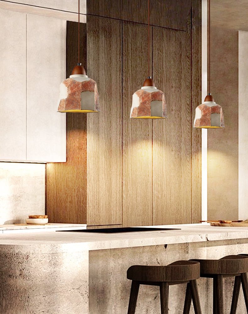 Caldreux Microcement Textured Pendant Light