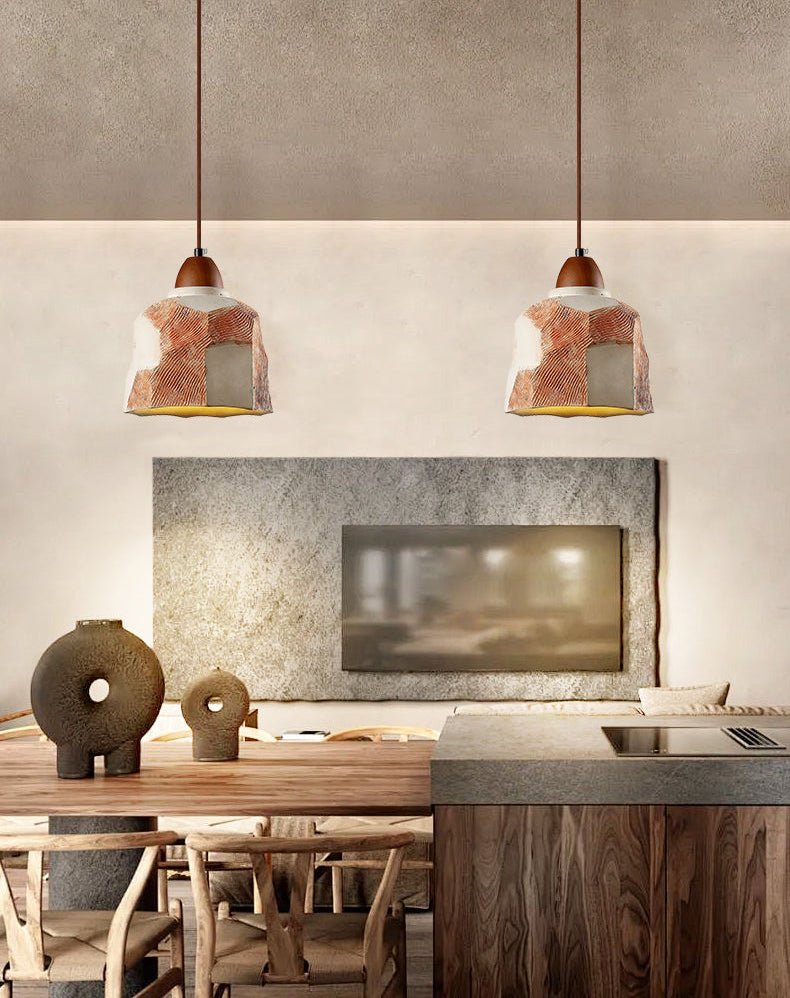 Caldreux Microcement Textured Pendant Light