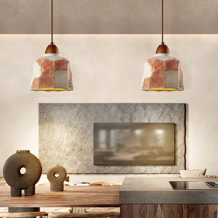 Caldreux Microcement Textured Pendant Light