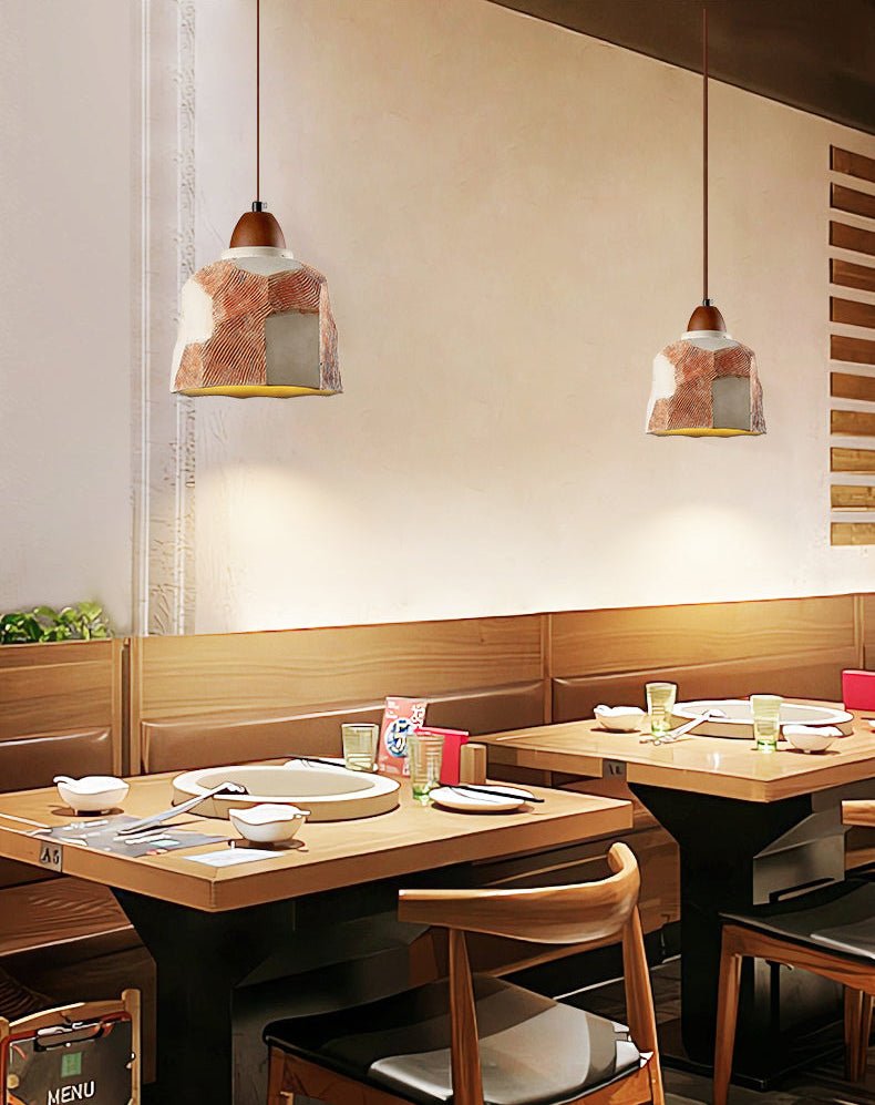 Caldreux Microcement Textured Pendant Light