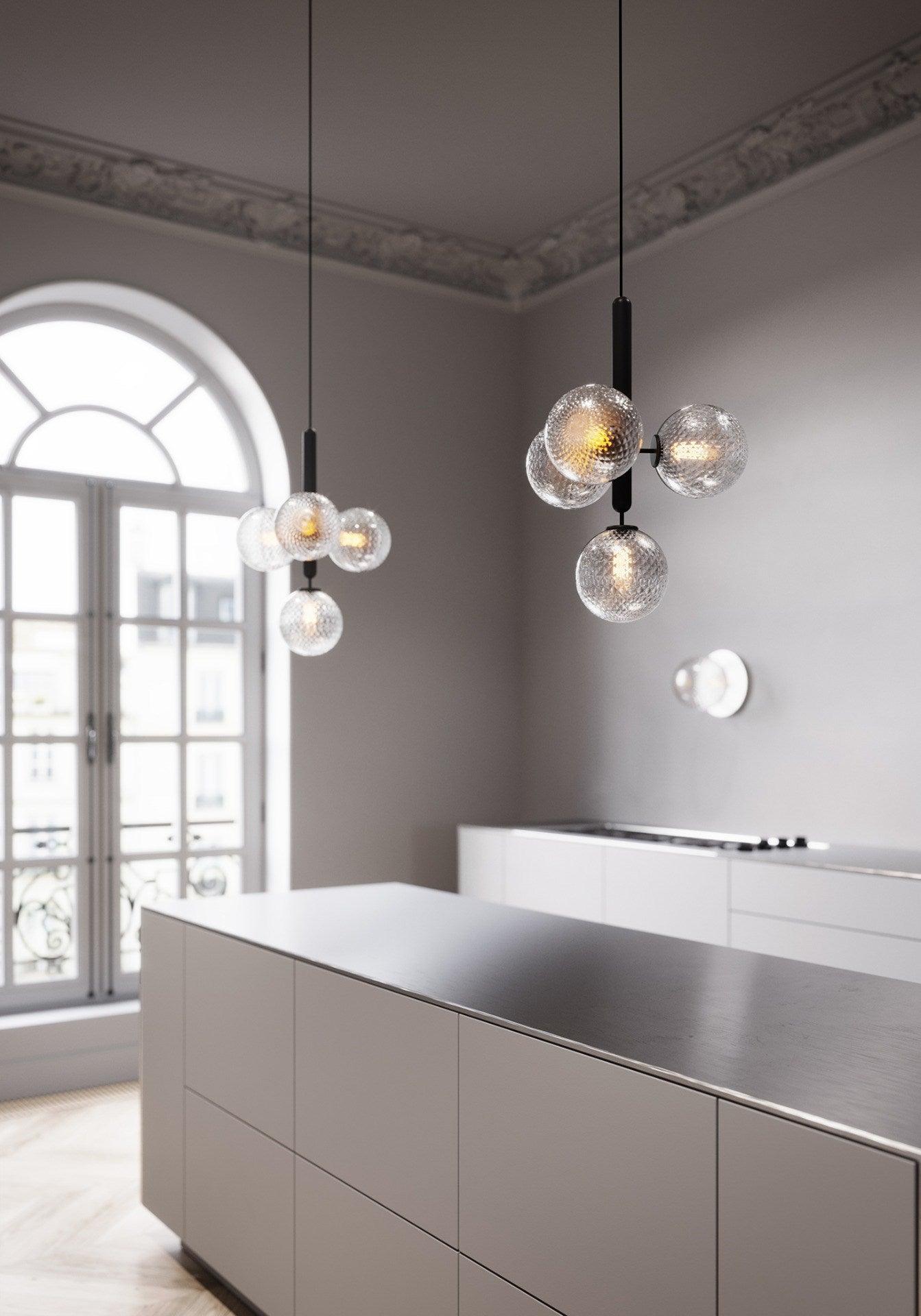 Lioraraya Glass Classic Industrial Pendant Light