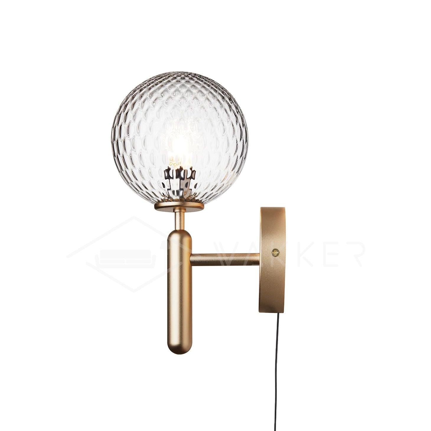 Kynlo Wall Lamp Plug In Glass Globe Nordic