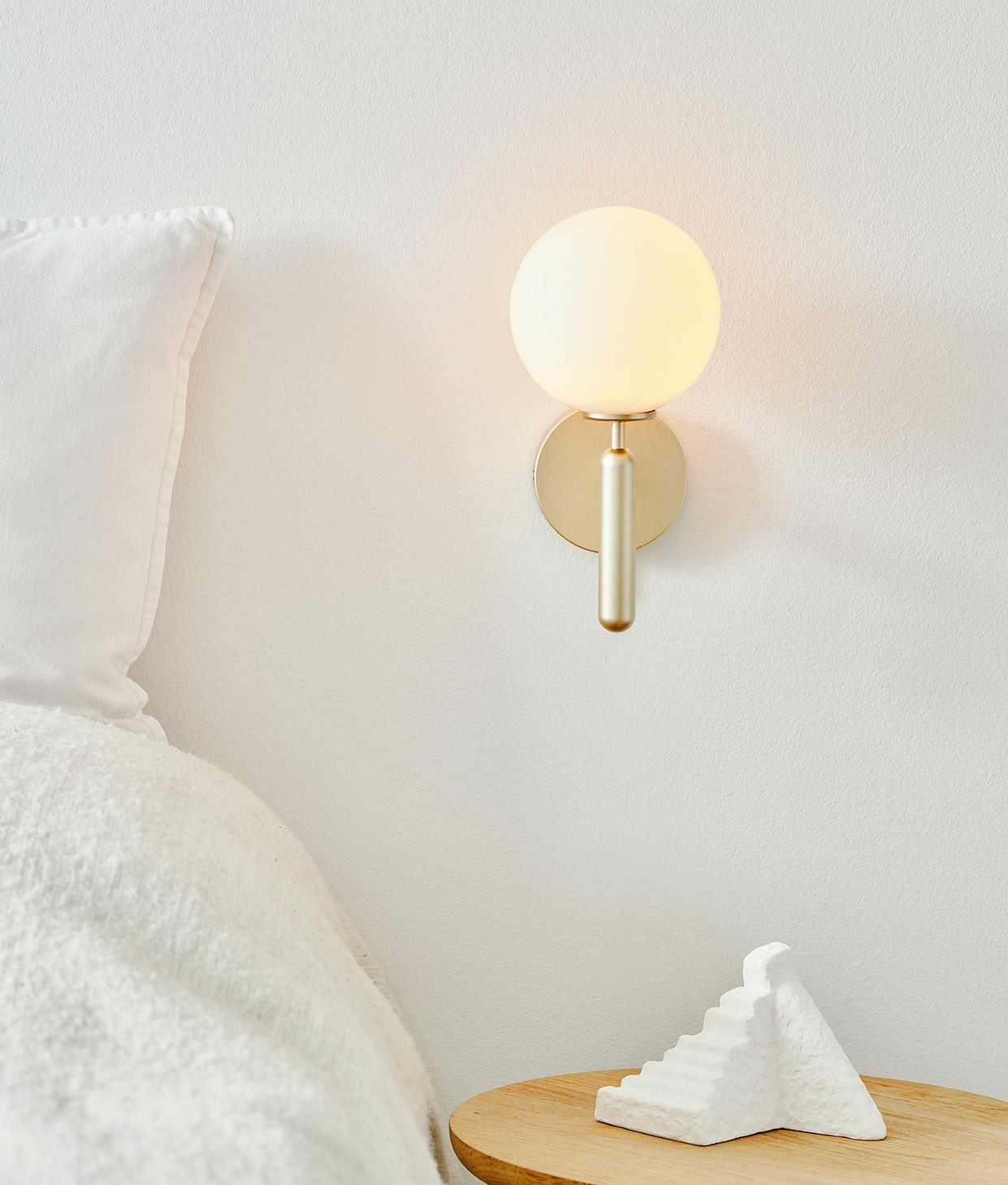 Kynlo Wall Lamp Plug In Glass Globe Nordic