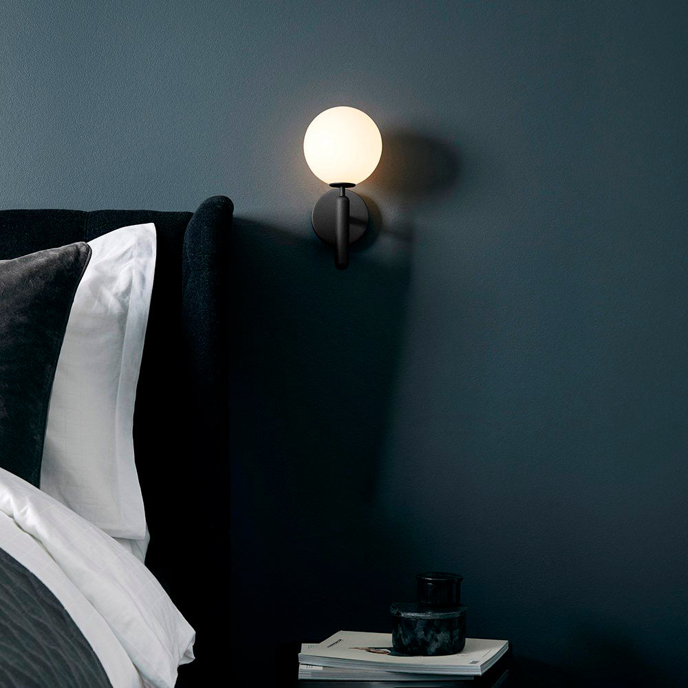 Kynlo Wall Lamp Plug In Glass Globe Nordic