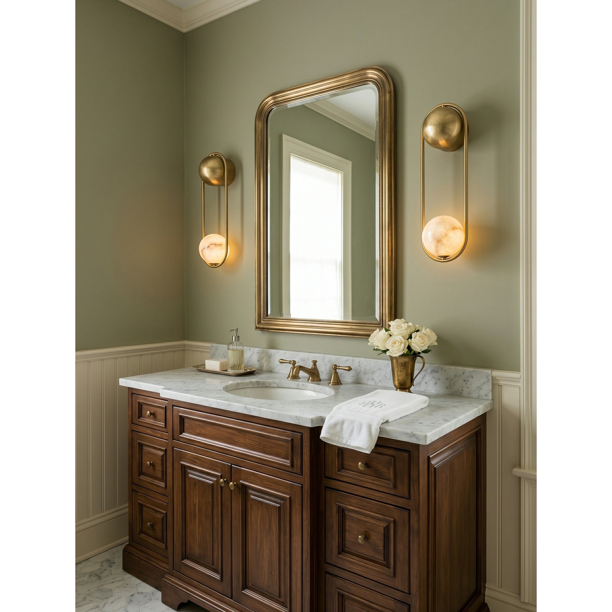 Arvior Alabaster Wall Sconce