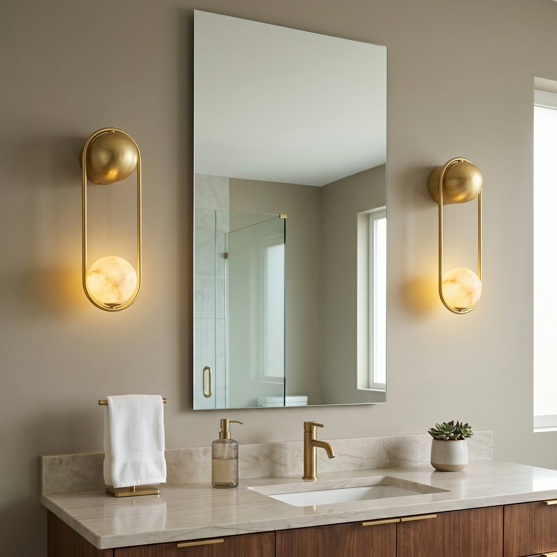 Arvior Alabaster Wall Sconce
