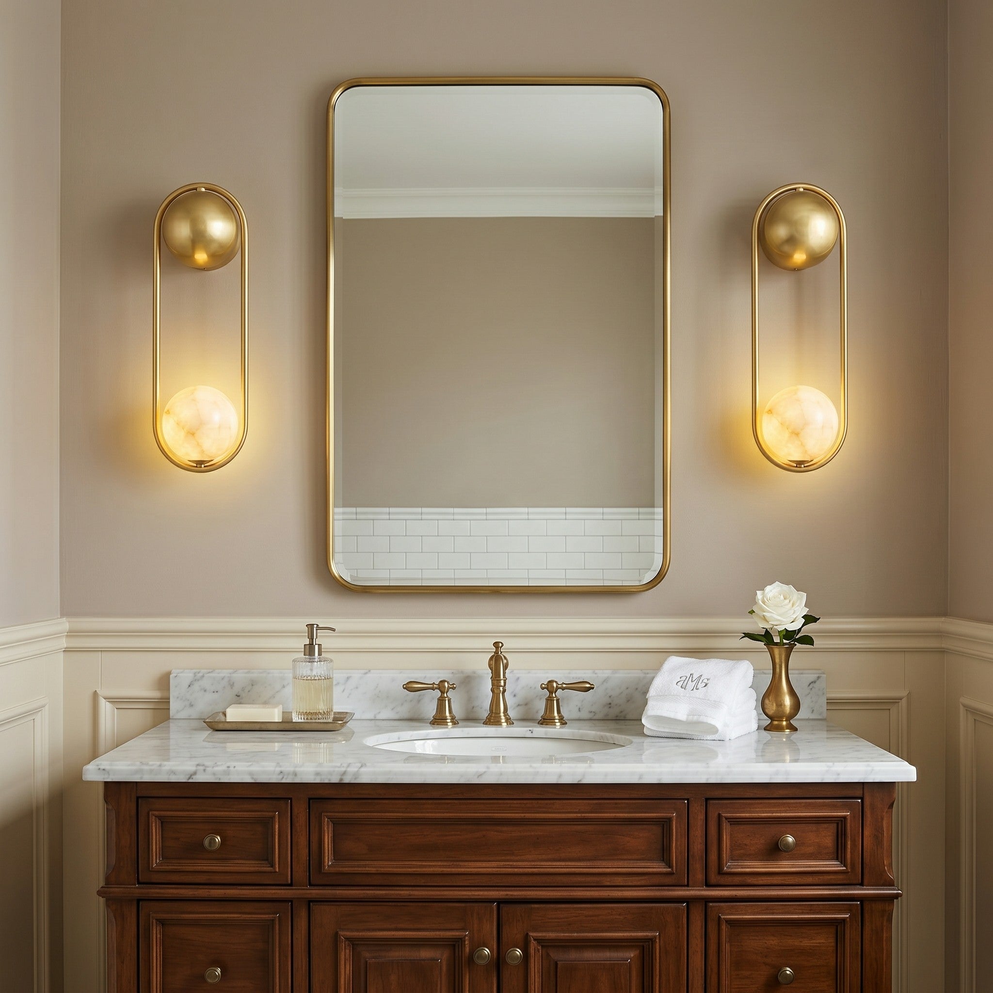 Arvior Alabaster Wall Sconce