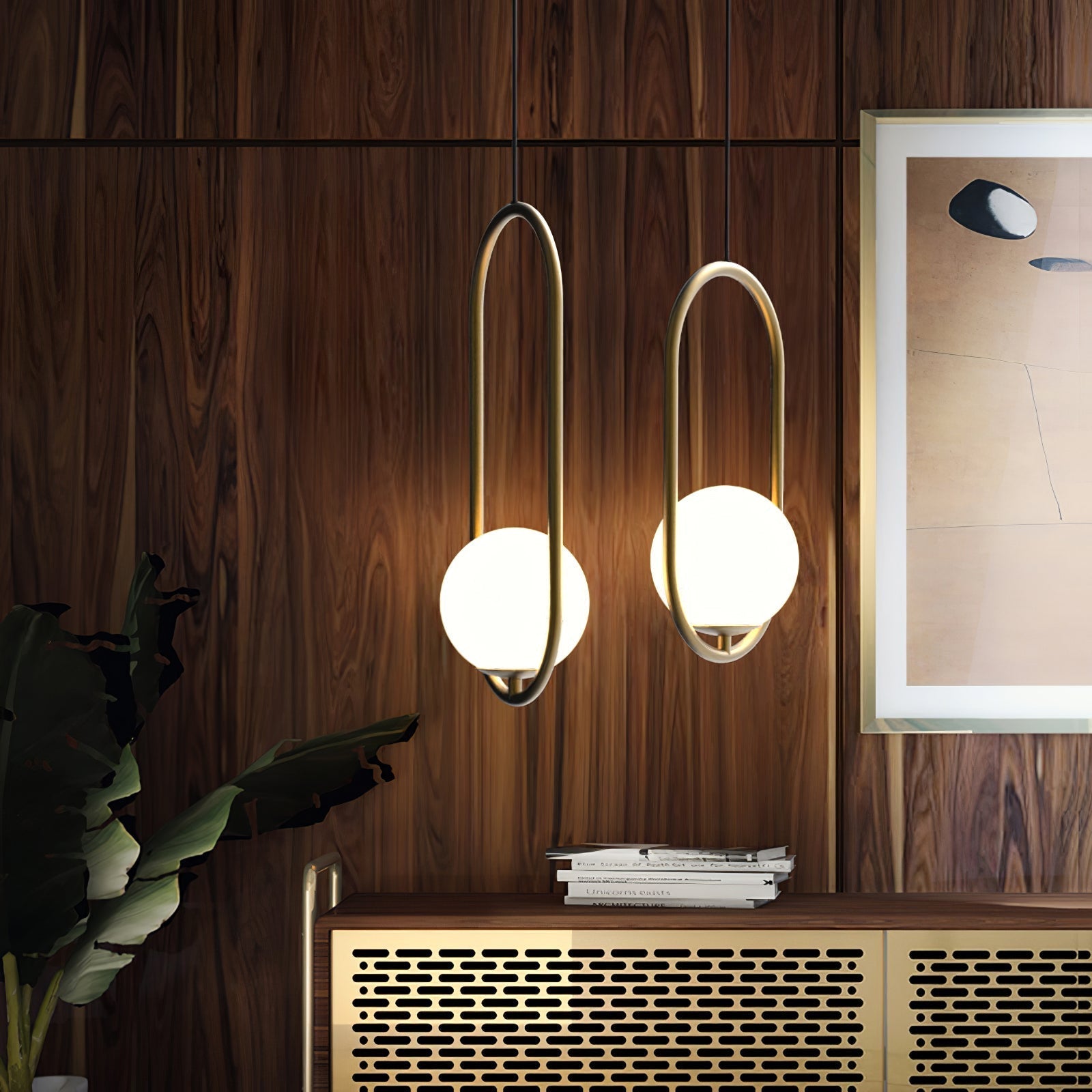 Orieria Pendant Lamp Brass Modern Ring