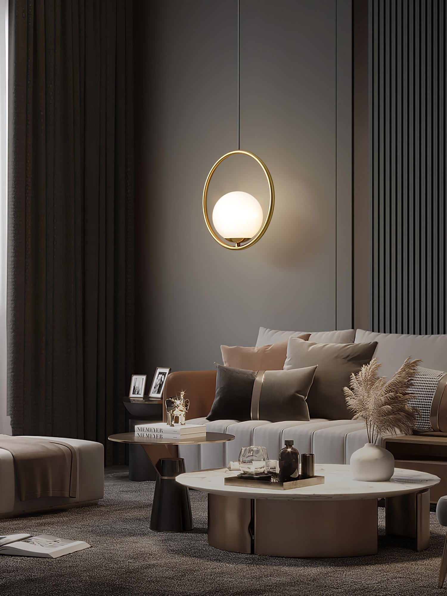 Valcendre Brass Pendant Swag Light