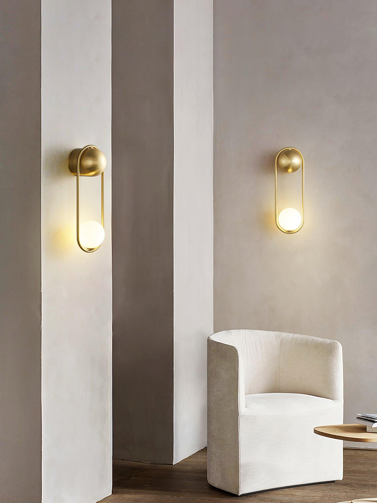 Solarine Radiain Brass Minimalist Wall Lamp