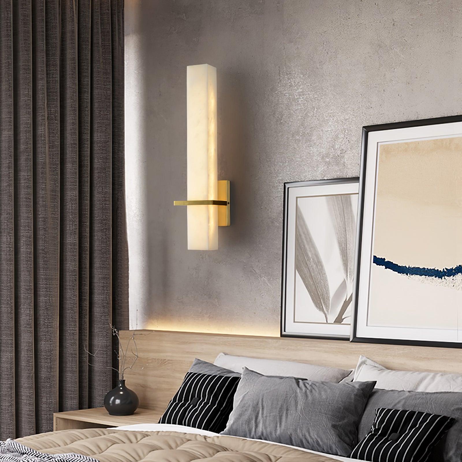Ritta Modern Alabaster Cuboid Wall Light