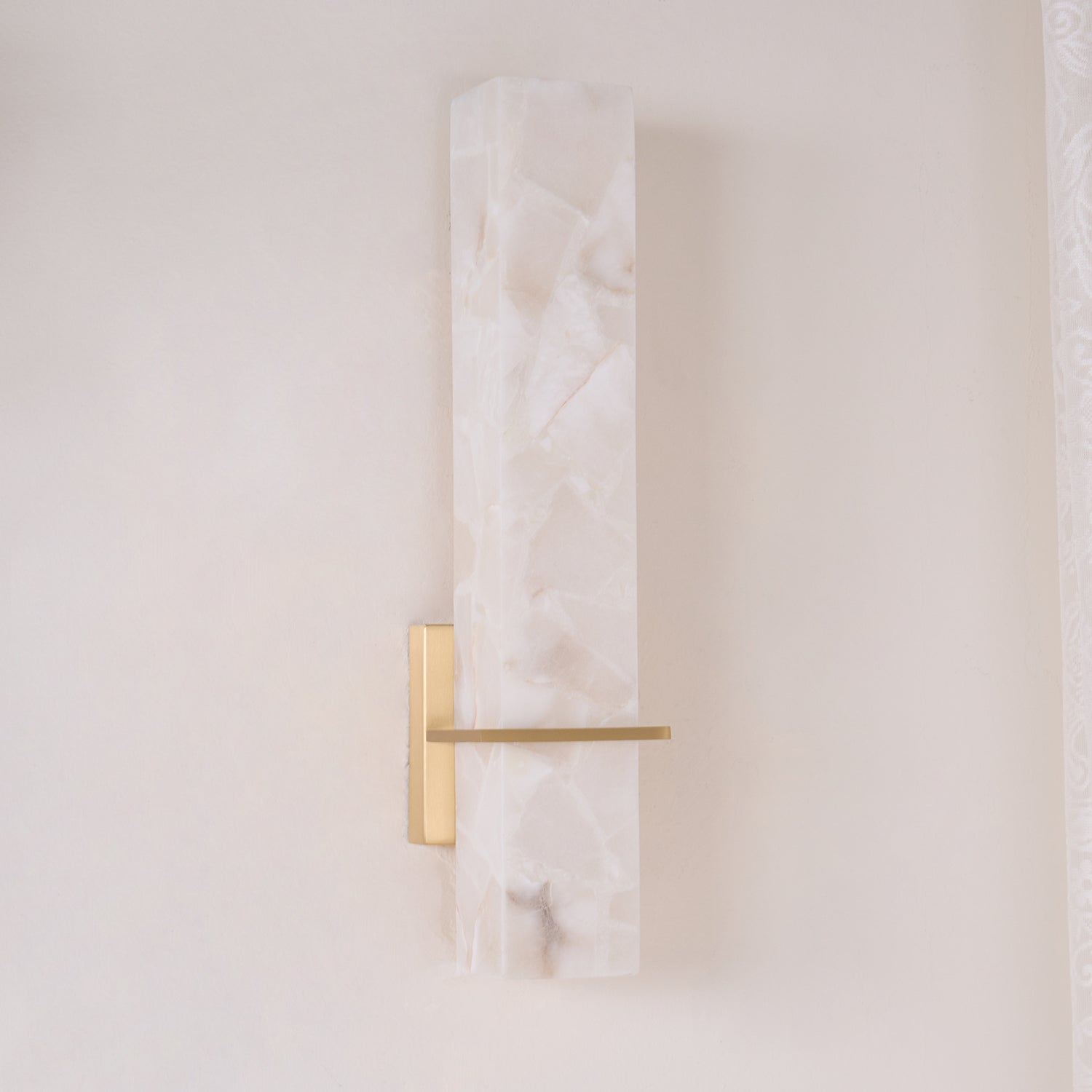 Ritta Modern Alabaster Cuboid Wall Light