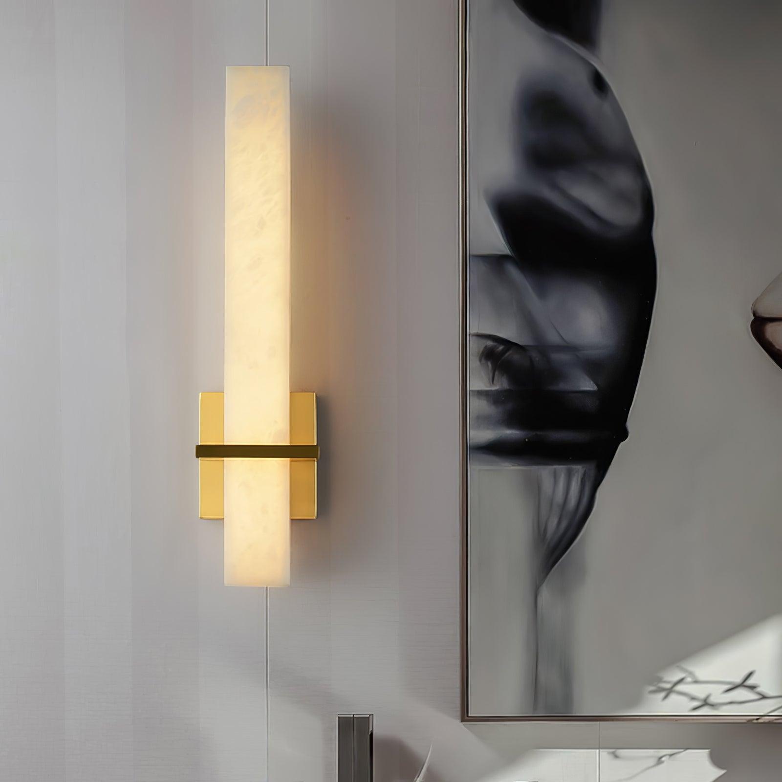 Ritta Modern Alabaster Cuboid Wall Light