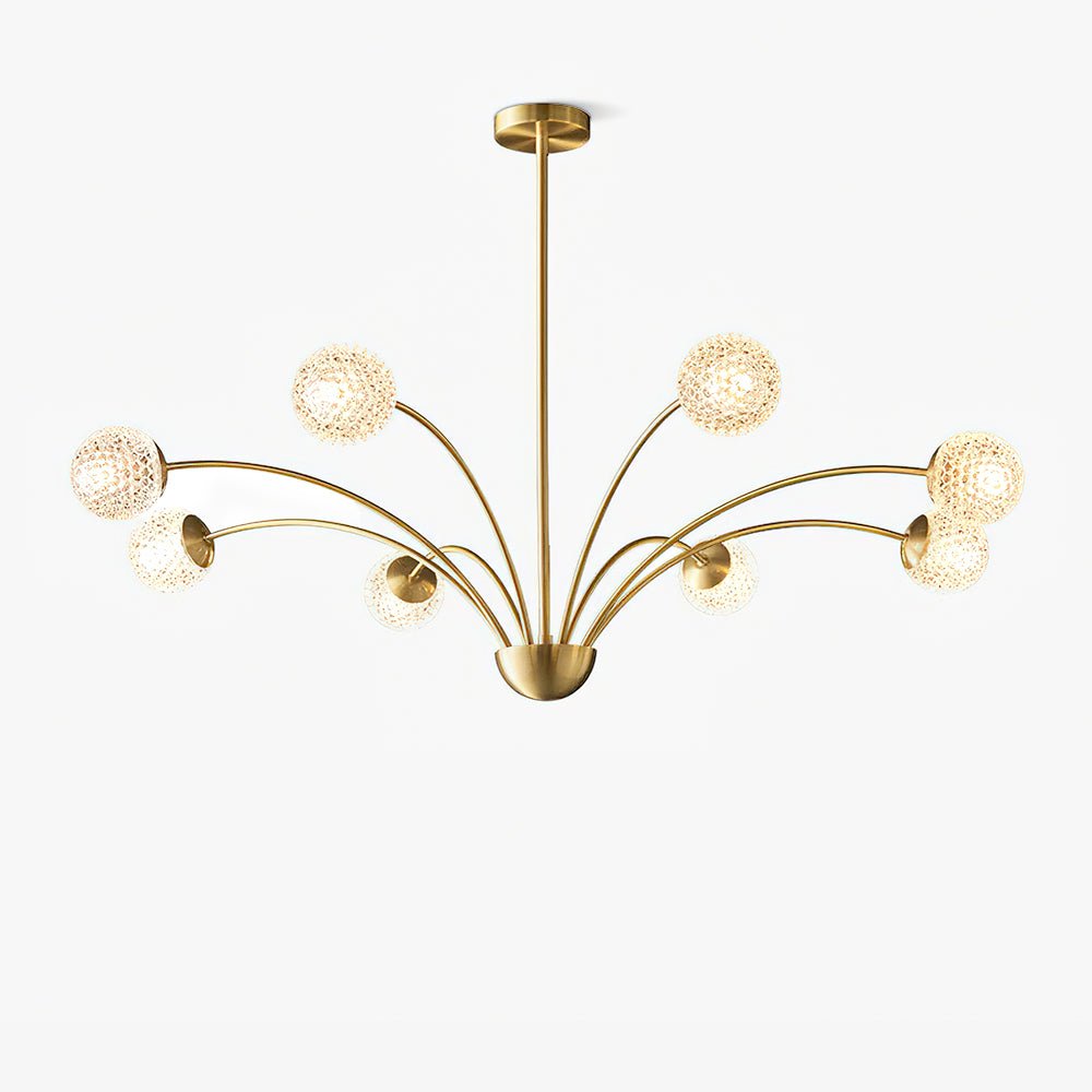 Ralem Chandelier Curved Arms Brass