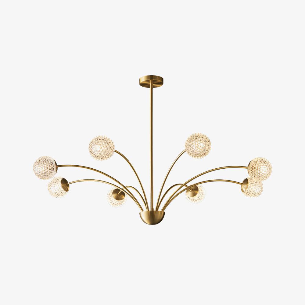 Ralem Chandelier Curved Arms Brass