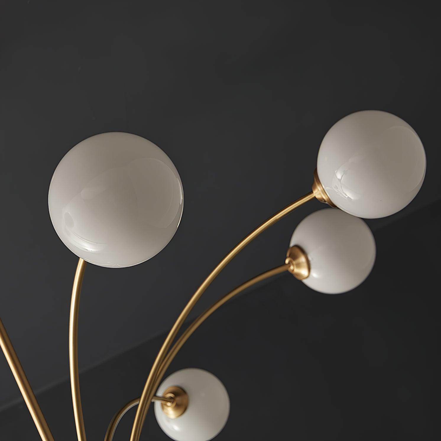 Ralem Chandelier Curved Arms Brass