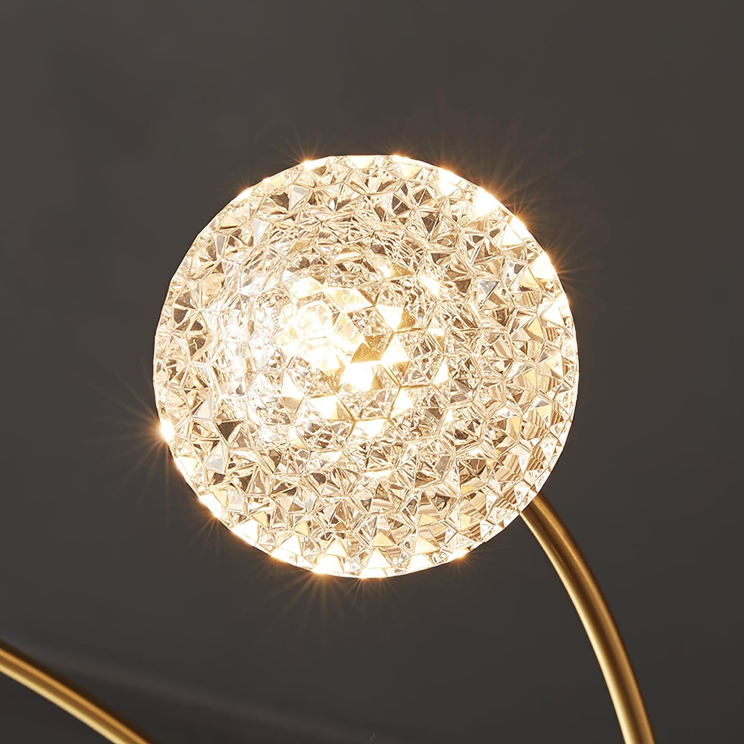 Ralem Chandelier Curved Arms Brass