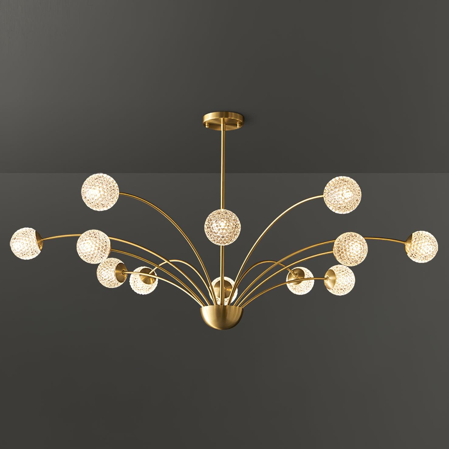 Ralem Chandelier Curved Arms Brass