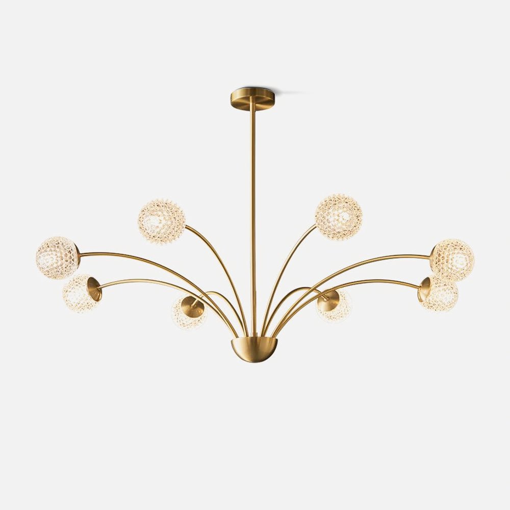 Ralem Chandelier Curved Arms Brass
