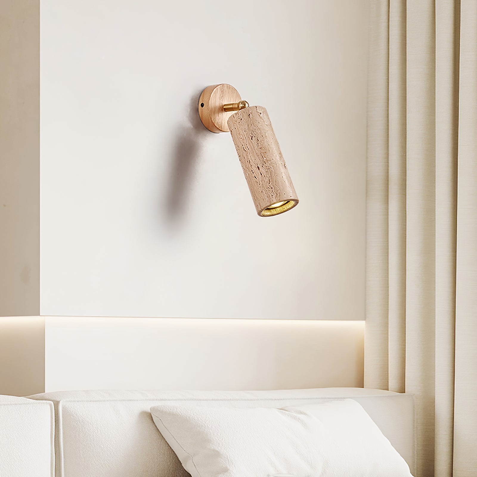 Erzorus Minimalist Travertine Wall Light