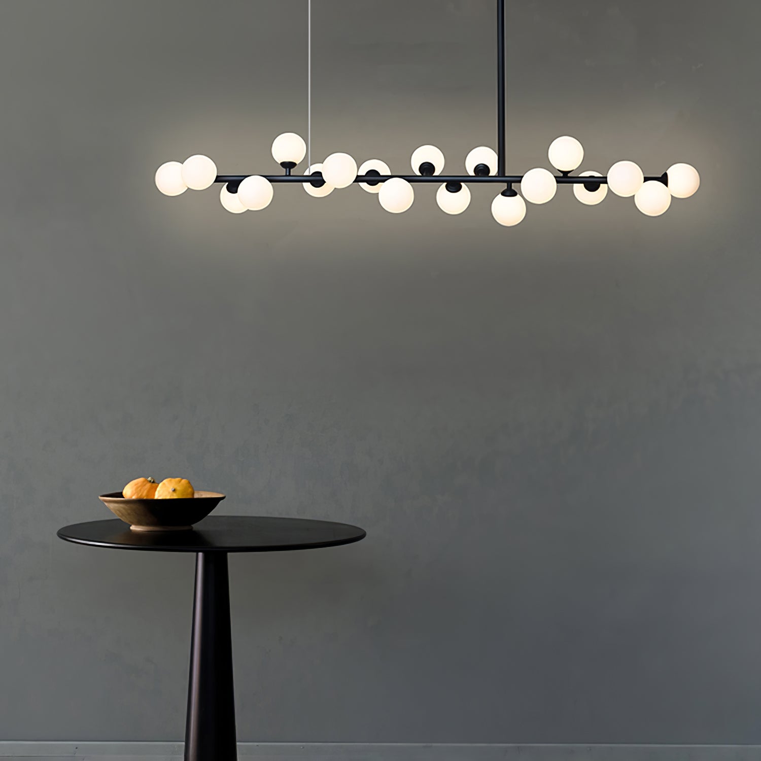 Lumiray Black Linear Globe Pendant Light