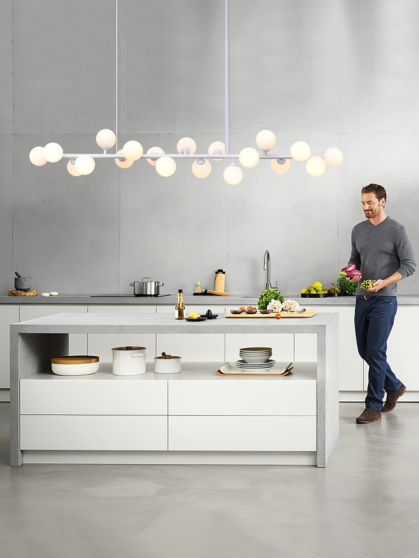 Lumiray Black Linear Globe Pendant Light
