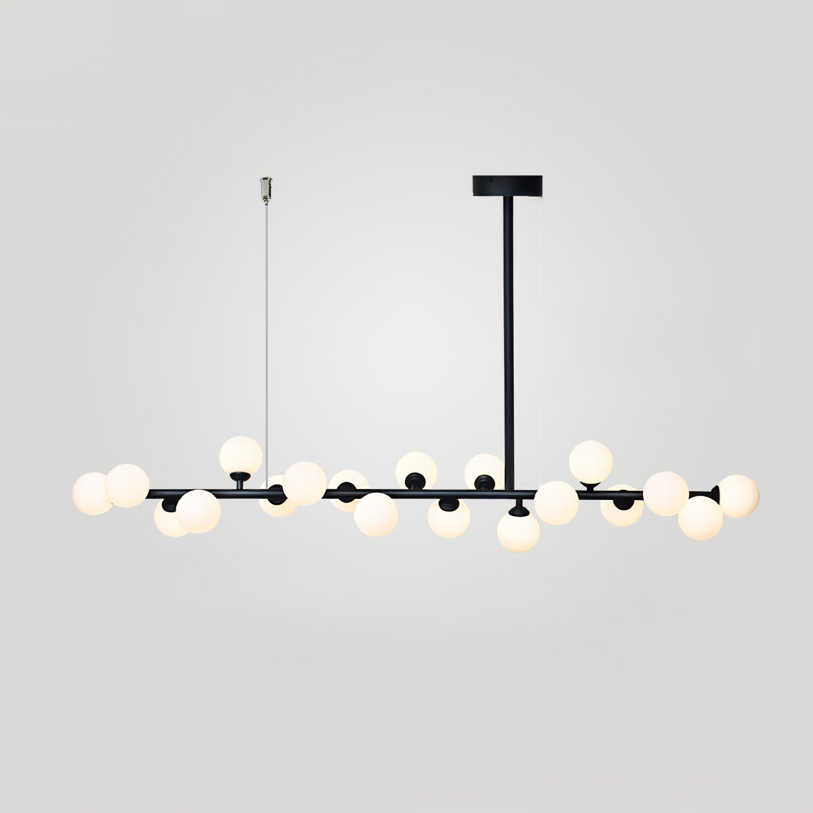 Lumiray Black Linear Globe Pendant Light