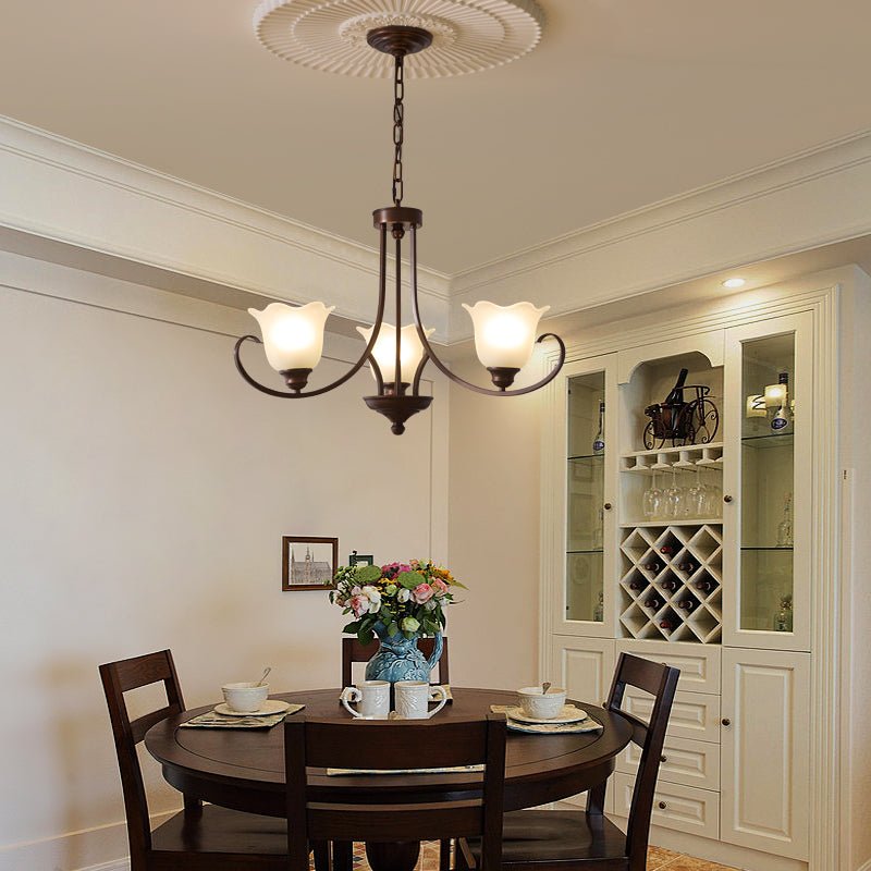 Nydorisra Elegance Vintage Floral Glass Chandelier