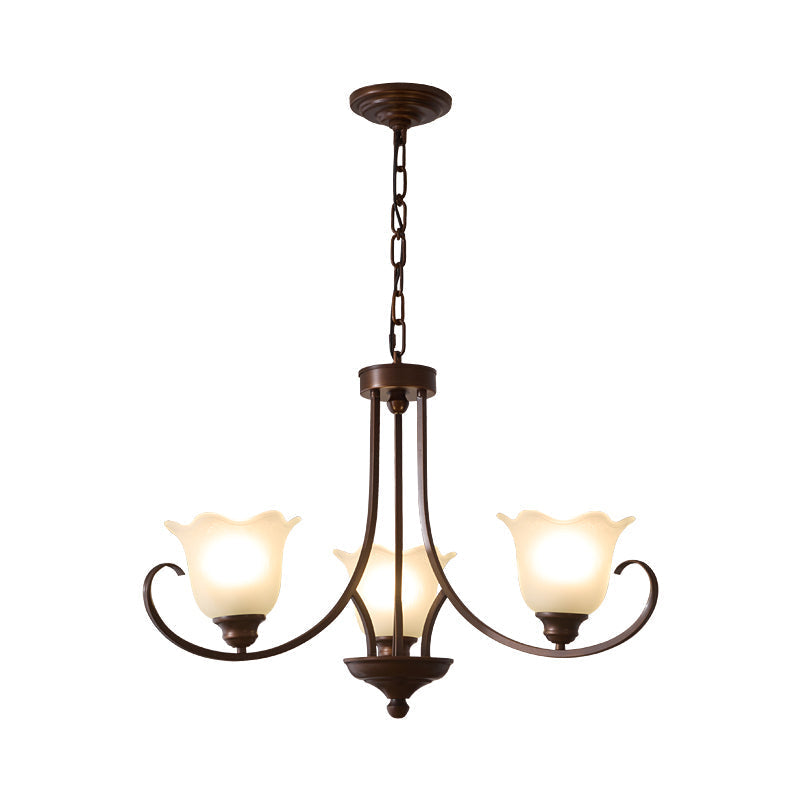 Nydorisra Elegance Vintage Floral Glass Chandelier