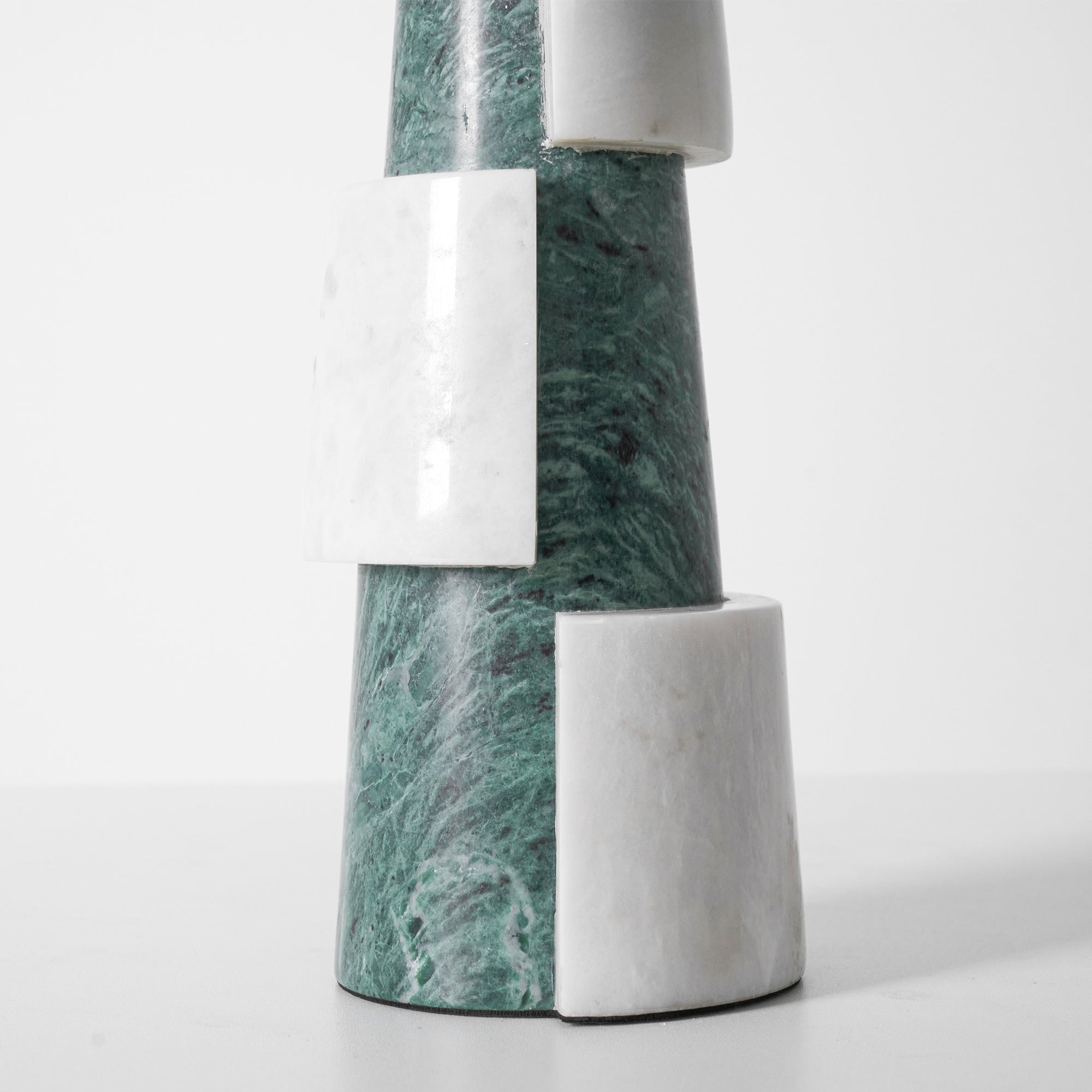 Obelisk Stacked Marble Table Lamp