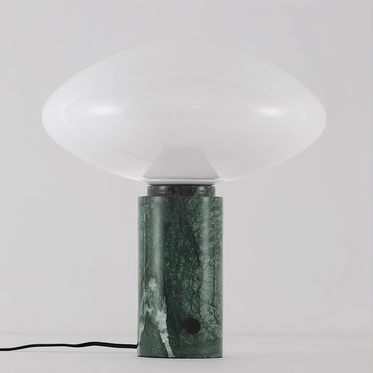 Lioralira Table Lamp with Glass Shade and Green Marble Base