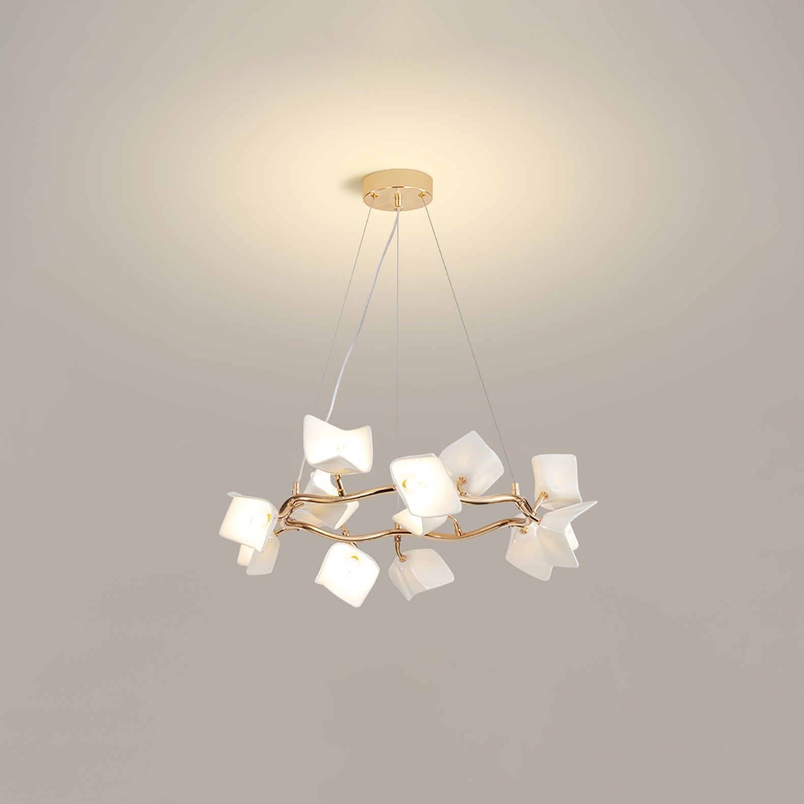 Arthearae Postmodern Luxury Flora Ceramics Chandelier