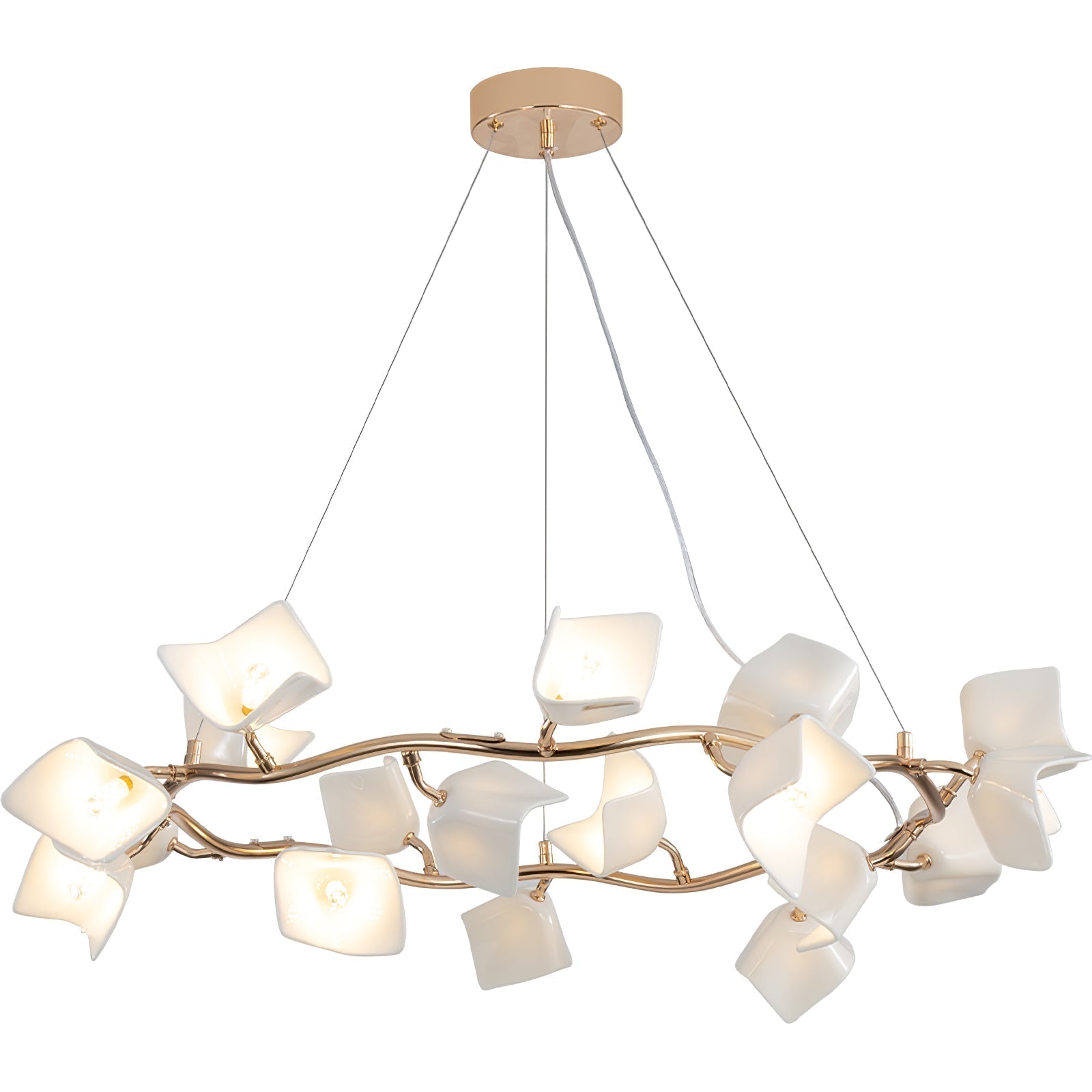 Arthearae Postmodern Luxury Flora Ceramics Chandelier