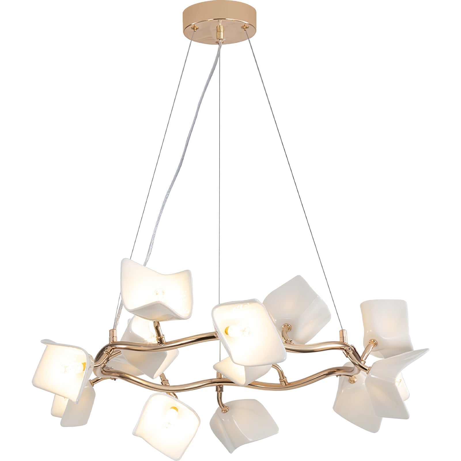 Arthearae Postmodern Luxury Flora Ceramics Chandelier