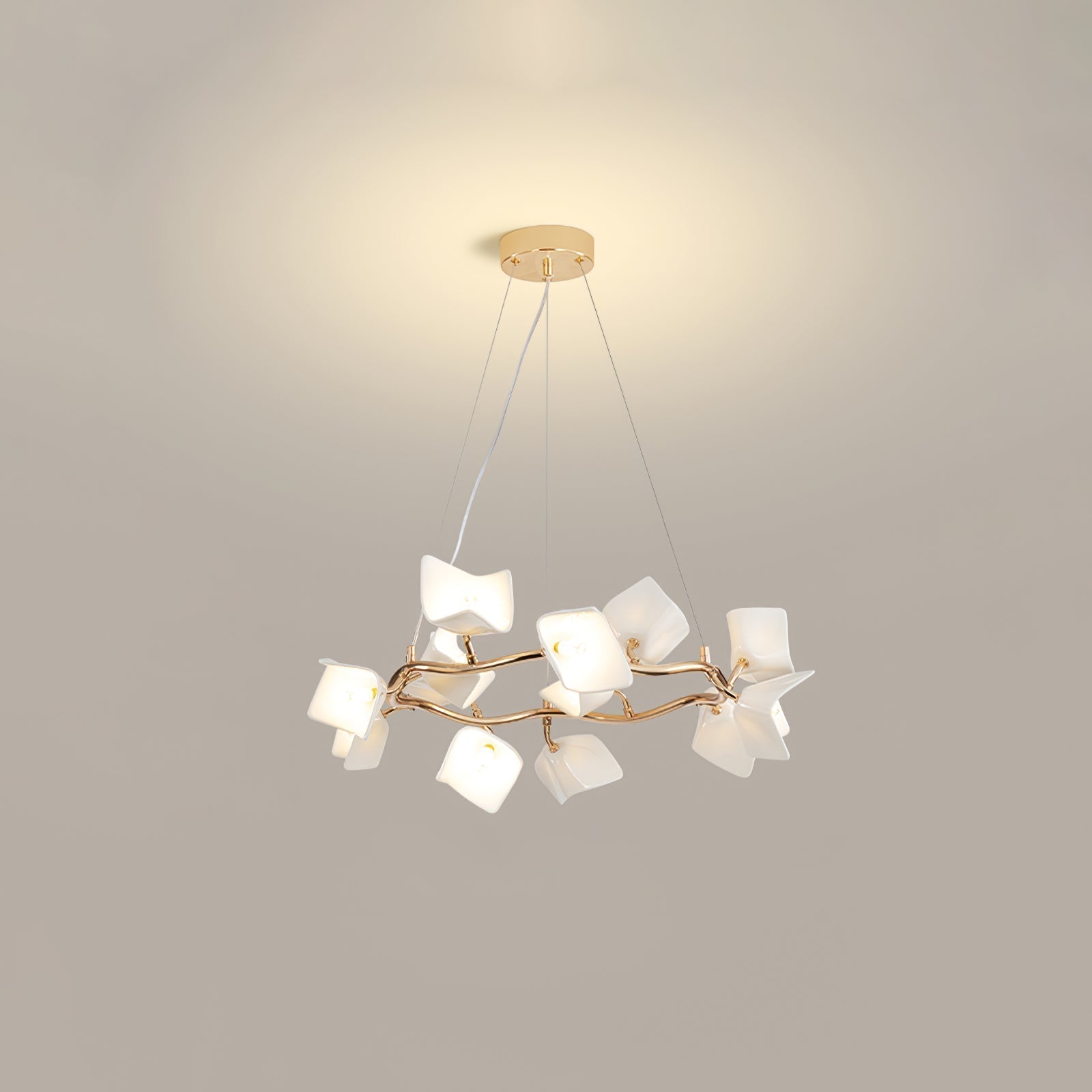 Arthearae Postmodern Luxury Flora Ceramics Chandelier