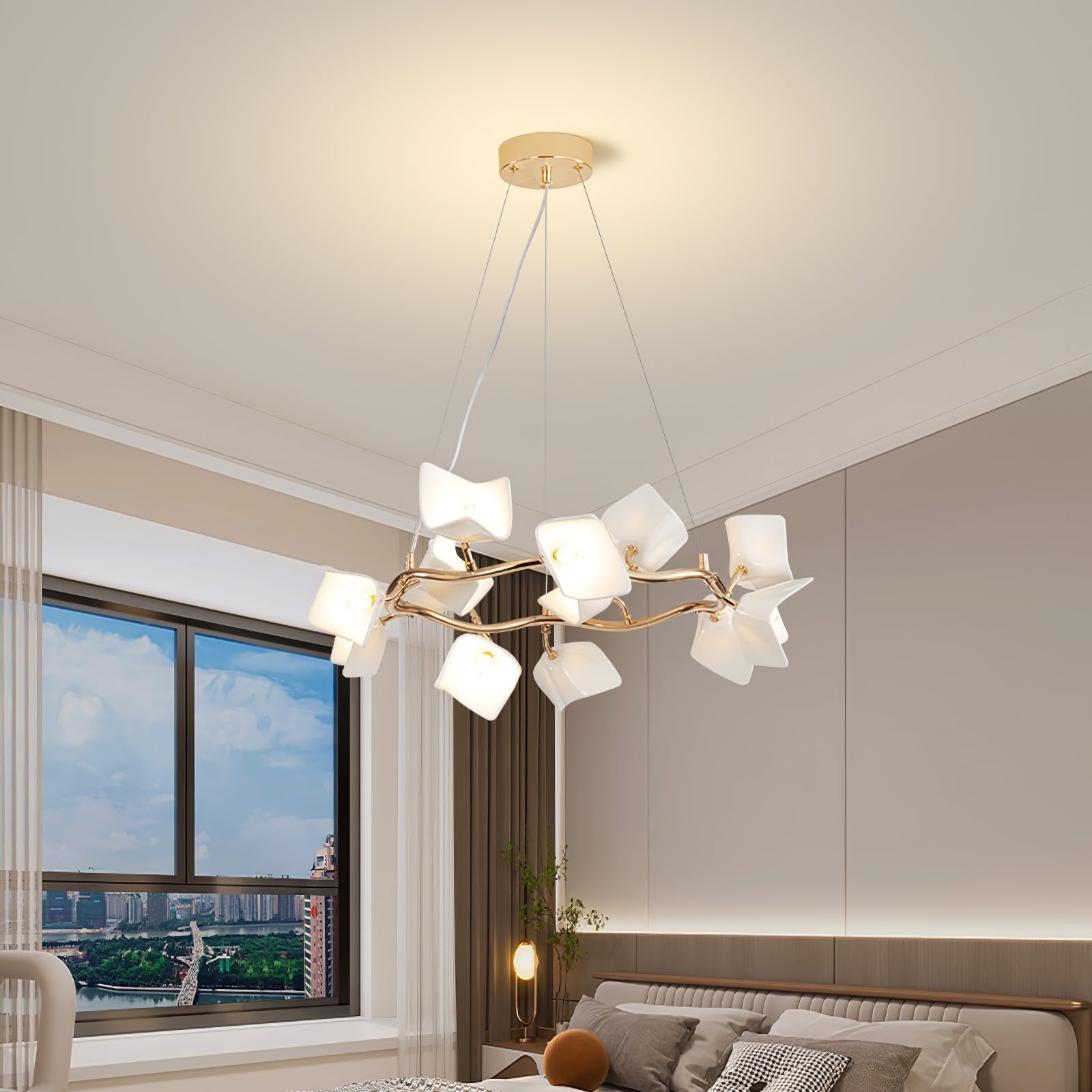 Arthearae Postmodern Luxury Flora Ceramics Chandelier