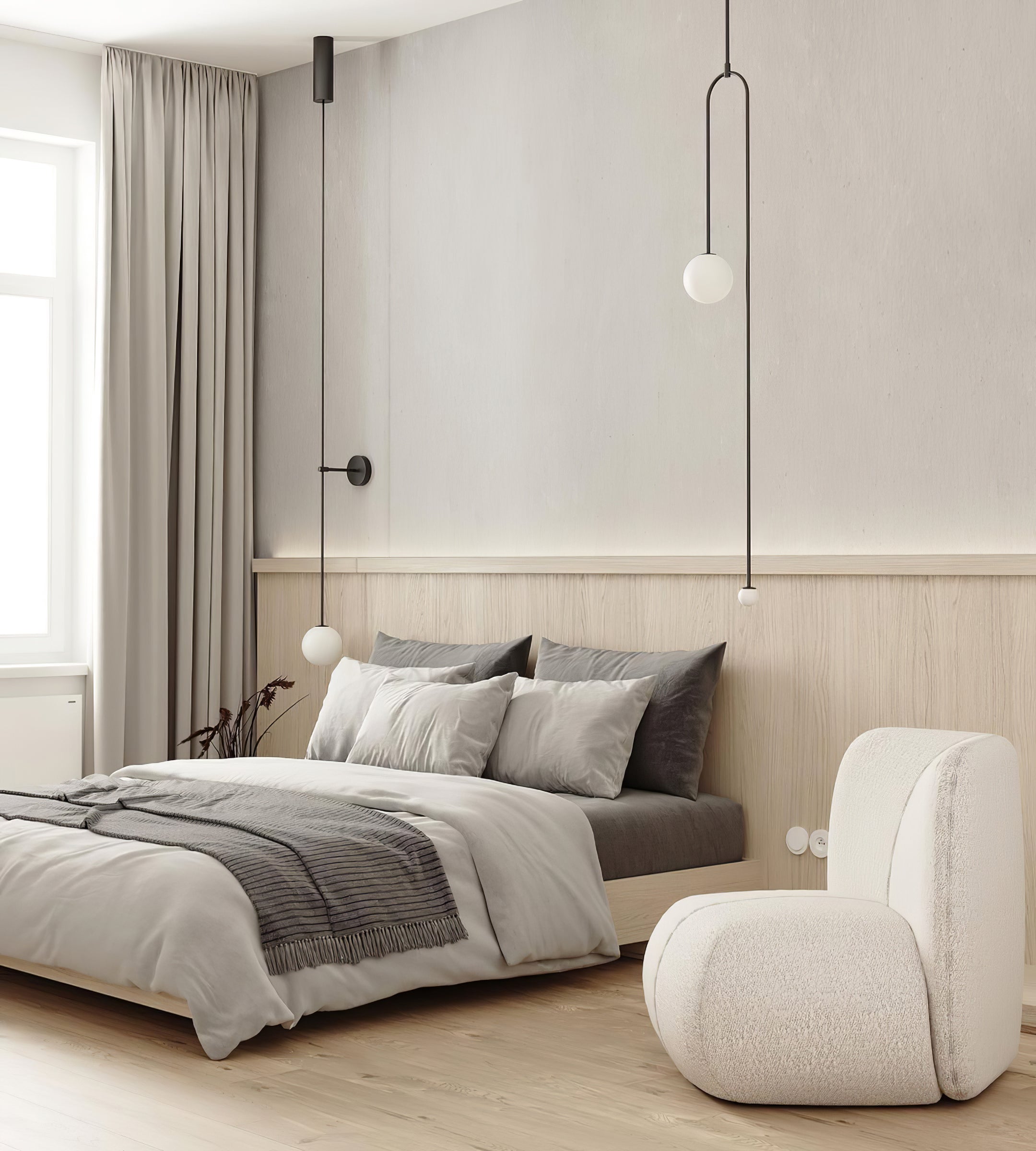 Veluelle Modern Minimalist Mobile Glass Wall Lamp