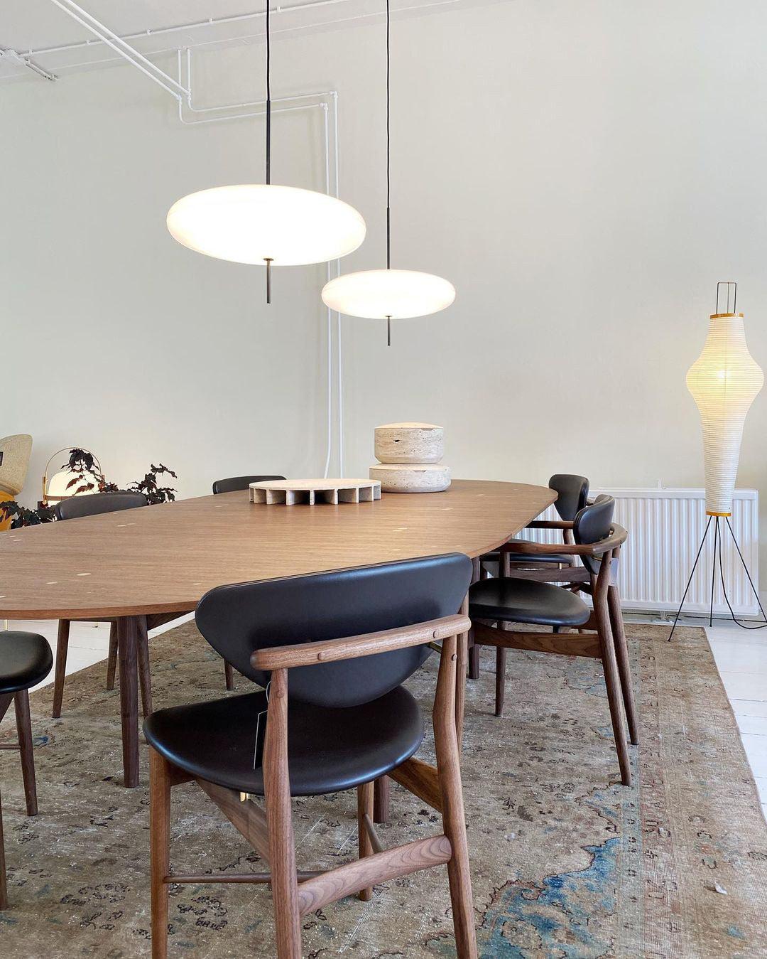Rivaniella Pendant Lamp Joined Black-Painted for Living Room