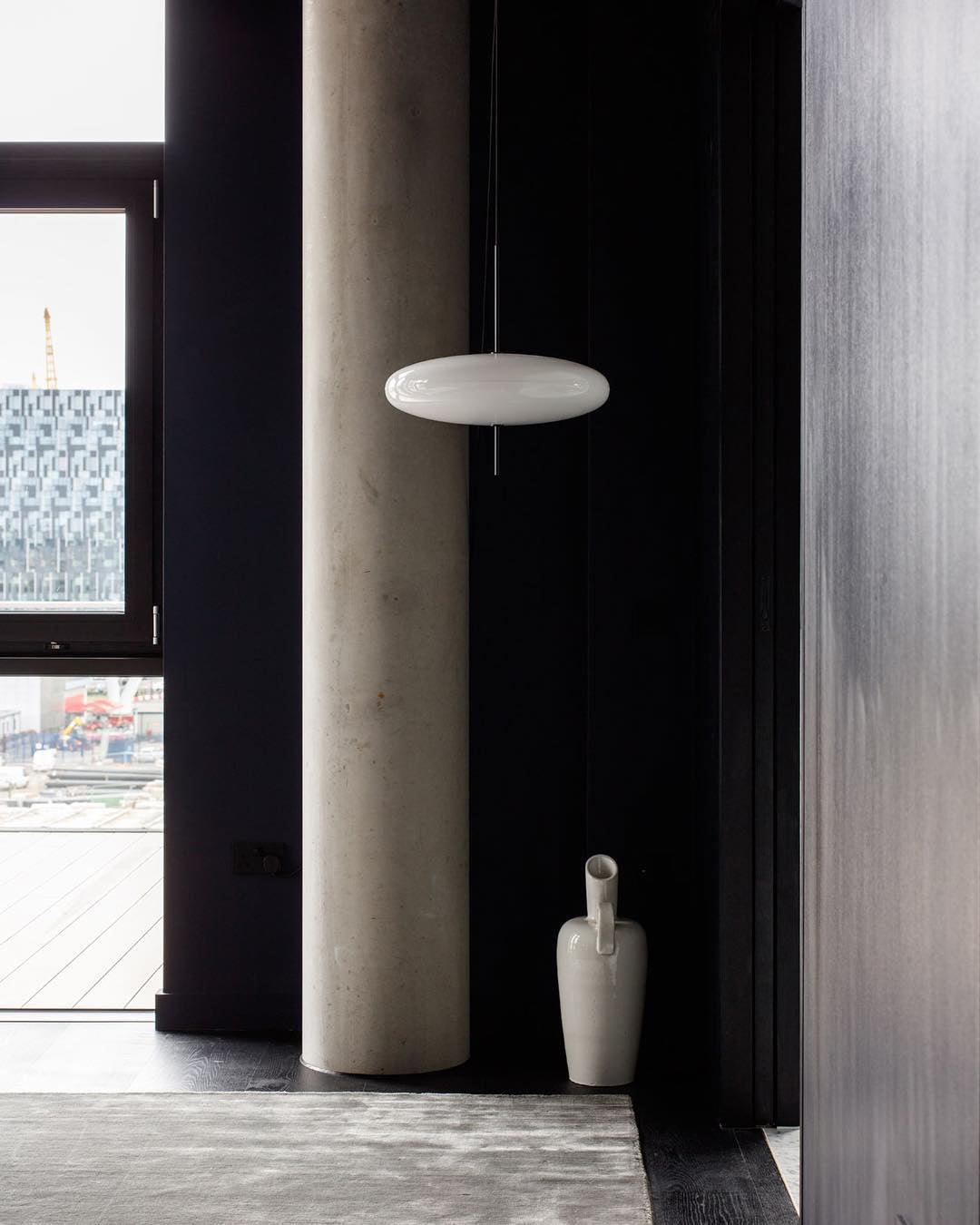 Rivaniella Pendant Lamp Joined Black-Painted for Living Room