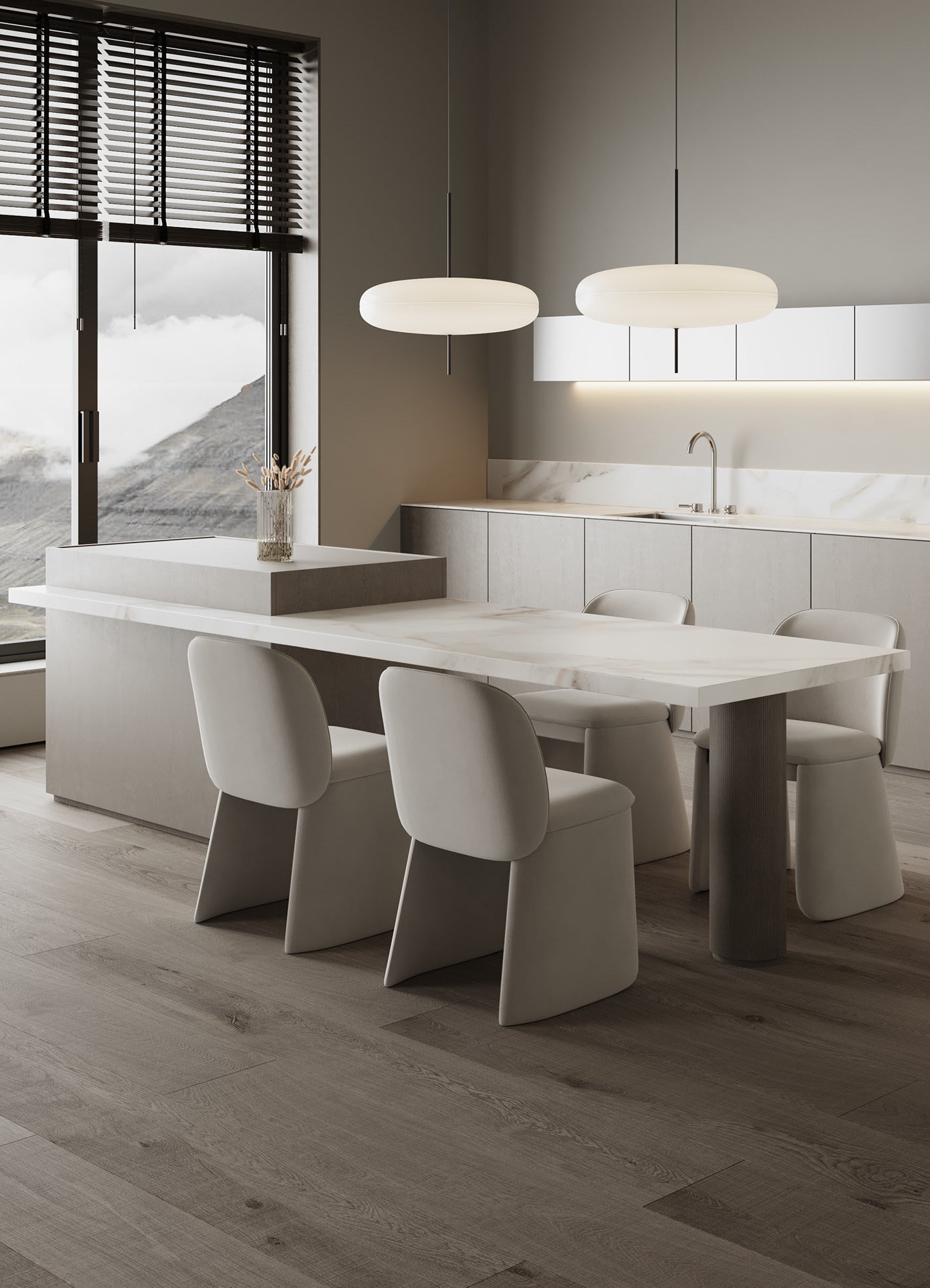 Rivaniella Pendant Lamp Joined Black-Painted for Living Room