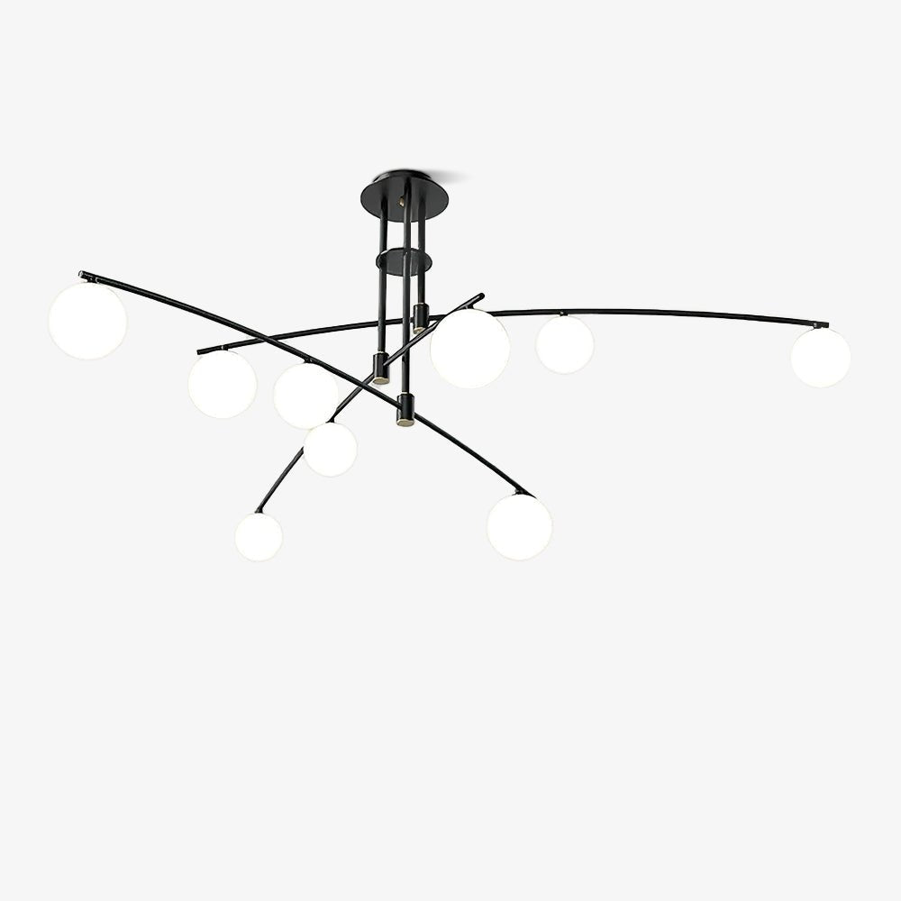 Lustra Chandelier Long Arm Modern 6-Light - Neutral Decor